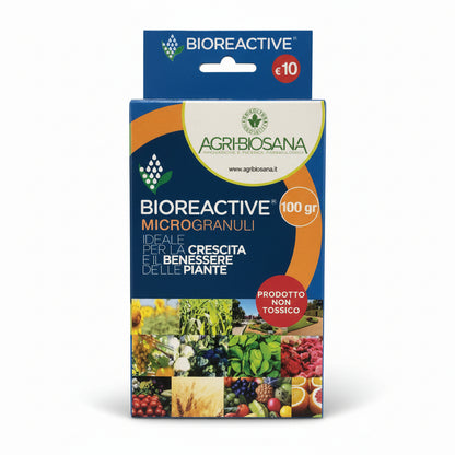 BIOREACTIVE® Microgranuli – 100g | Rigeneratore di Suolo e Risparmio Idrico